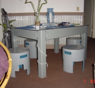 Steel Table & Chairs